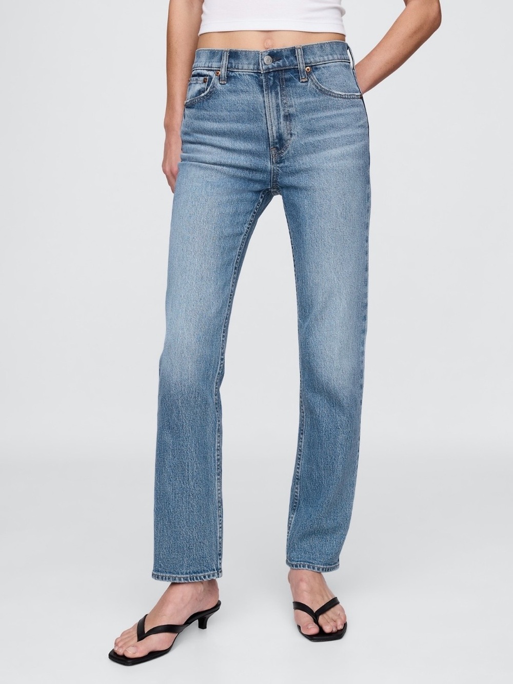GAP 90’s High Rise Straight-Leg Ankle Women’s Jeans size 26 Excellent Codition